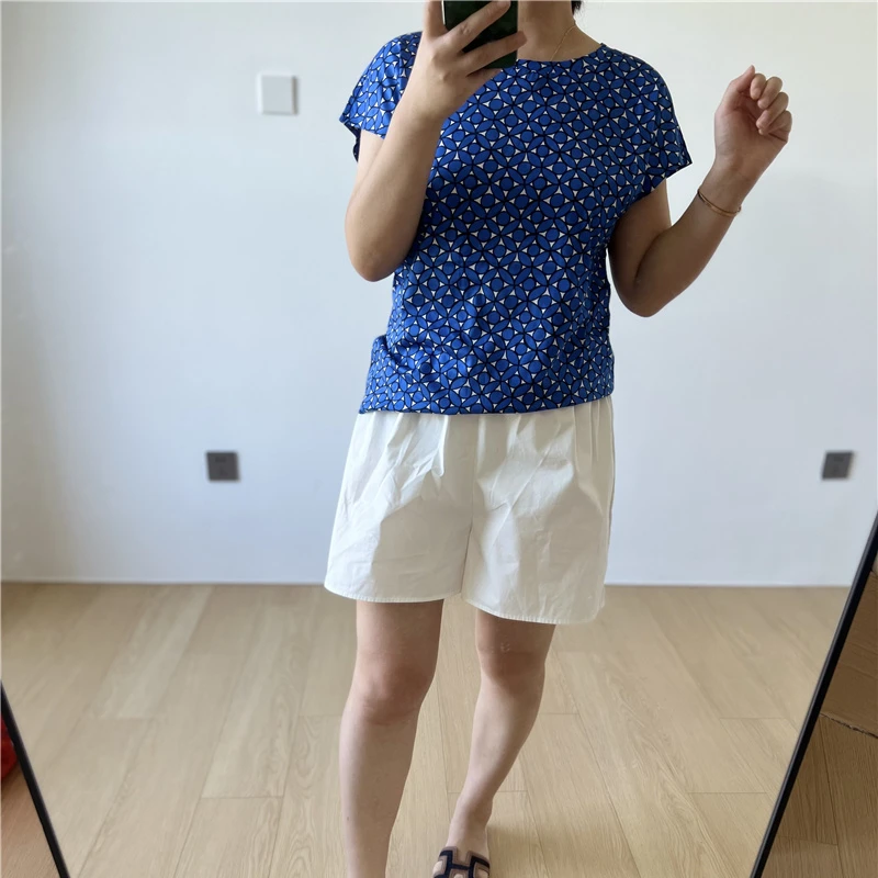 

2023 Spring and Summer New 100% Mercerized Cotton Printed Short-sleeved Women T-shirt
