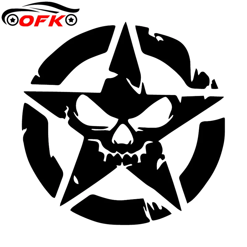 

Skull Star Face Personality Car Sticker Decoration Vinyl Decals 16.7X16.7CM
