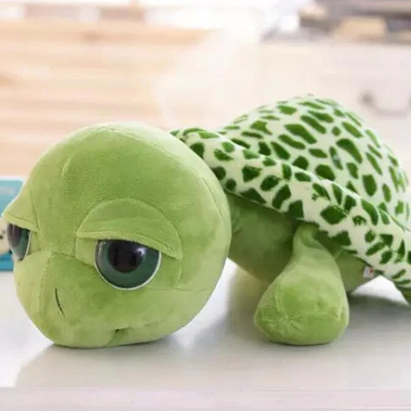 

Kids Toys 2021 Cute Baby Super Green Big Eyes Stuffed Tortoise Turtle Animal Plush Baby Toy Gift Hot 20CM