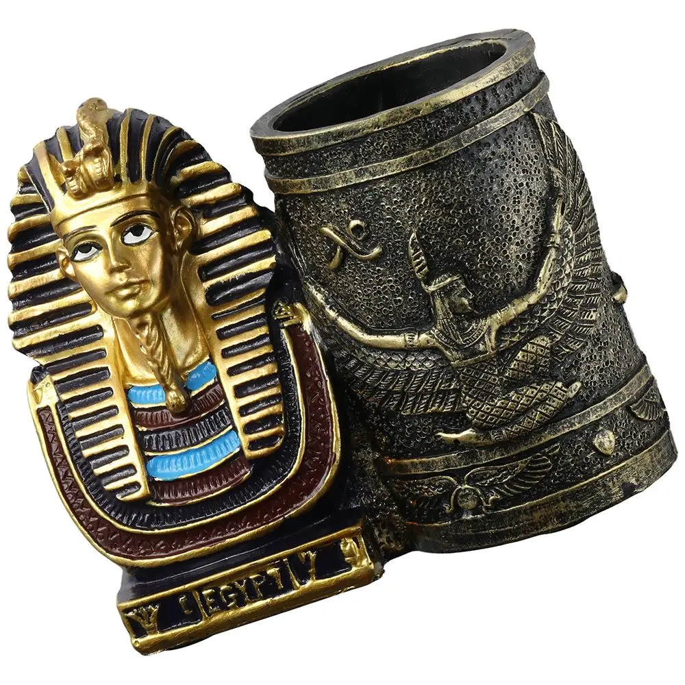 

Resin Pencil Holder Desktop Golden Desktop Organizer Makeup Brush Holder Office