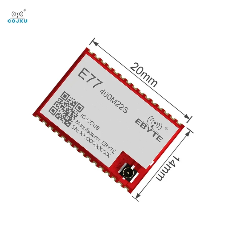Фото Беспроводной модуль LoRaWan с расширенным спектром COJXU E77-400M22S 433 МГц ARM Cortex-M4 Модуль SoC с низким энергопотреблением IPEX/отверстием для штампа №2