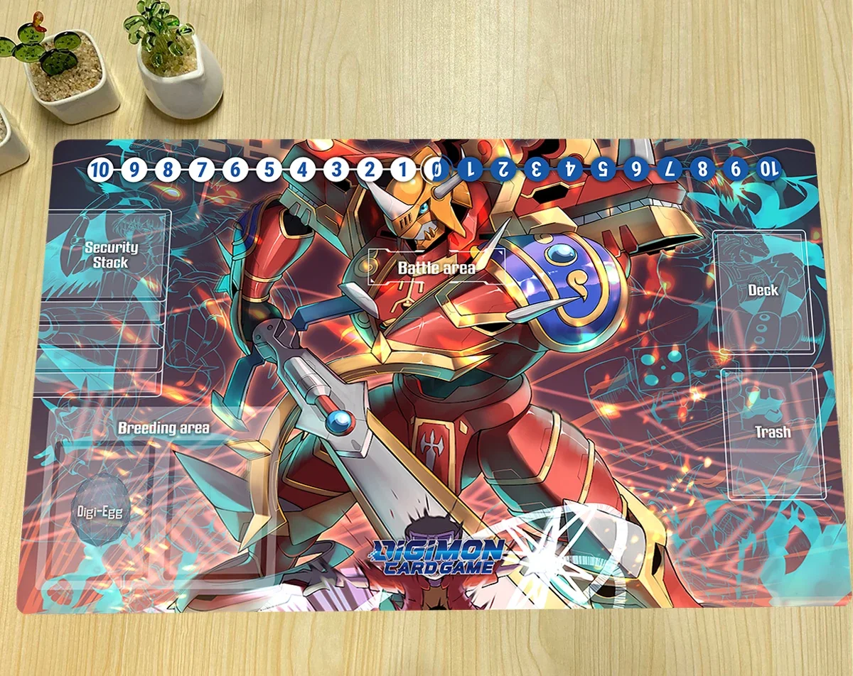 Digimon Playmat Dukemon Mat TCG CCG Настольная игра Duel Коллекционный коврик для карточных игр