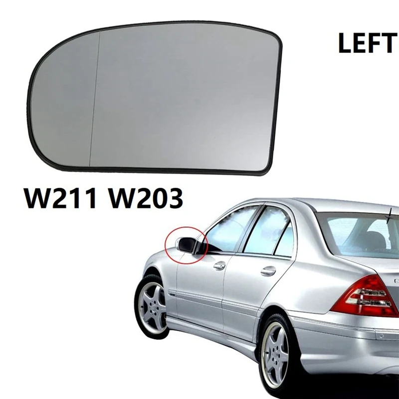 Левое боковое зеркало заднего вида с подогревом для Mercedes-Benz E-Class W211 2002-2008 W203 00-2004