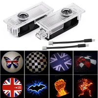 2pcs led car door logo projector welcome shadow light for mini cooper r55 r56 r57 club member r55 f54 countryman r60 paceman r61