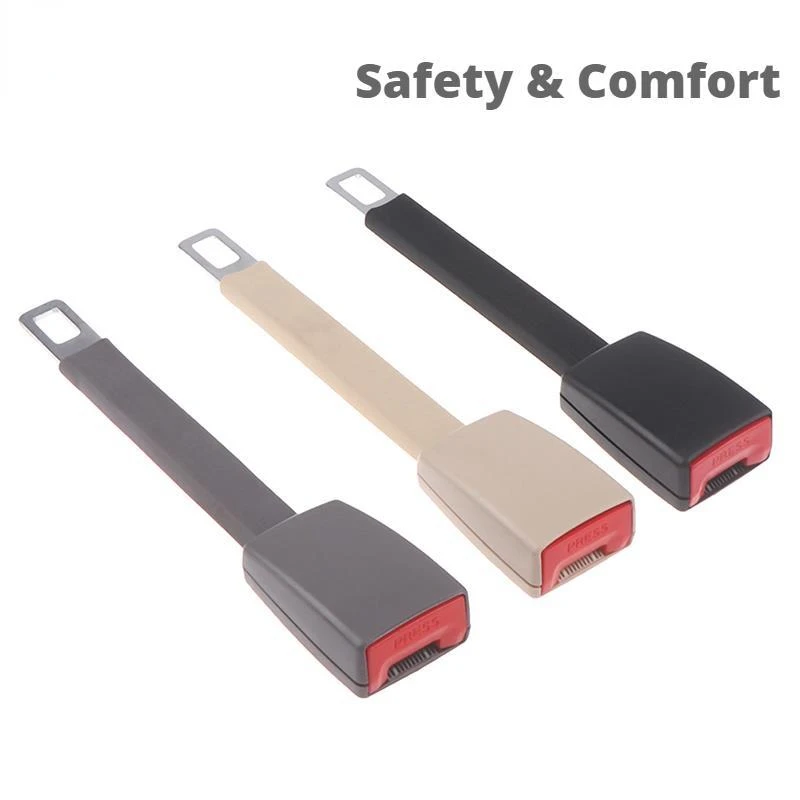 

11Inch Durable Rigid Stem Seat Belt Extenders For Cars Safety Belt Clip Extension for Children's Car Seats 3 Solid Color
