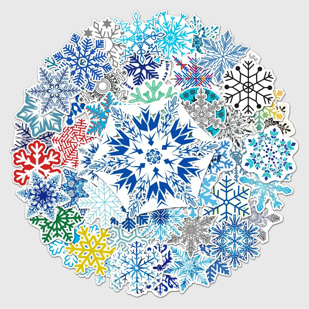 

10/30/50 шт., наклейки в виде снежинок