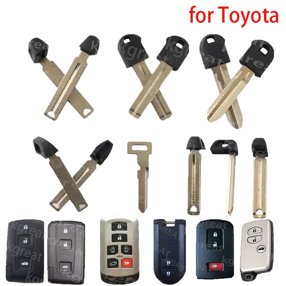 

10pcs Uncut Insert Blank for Toyota Lexus/Sienna/Rushu/Camry Emergency Smart Prox Remote Key Fob Blade Remote Key Accessories
