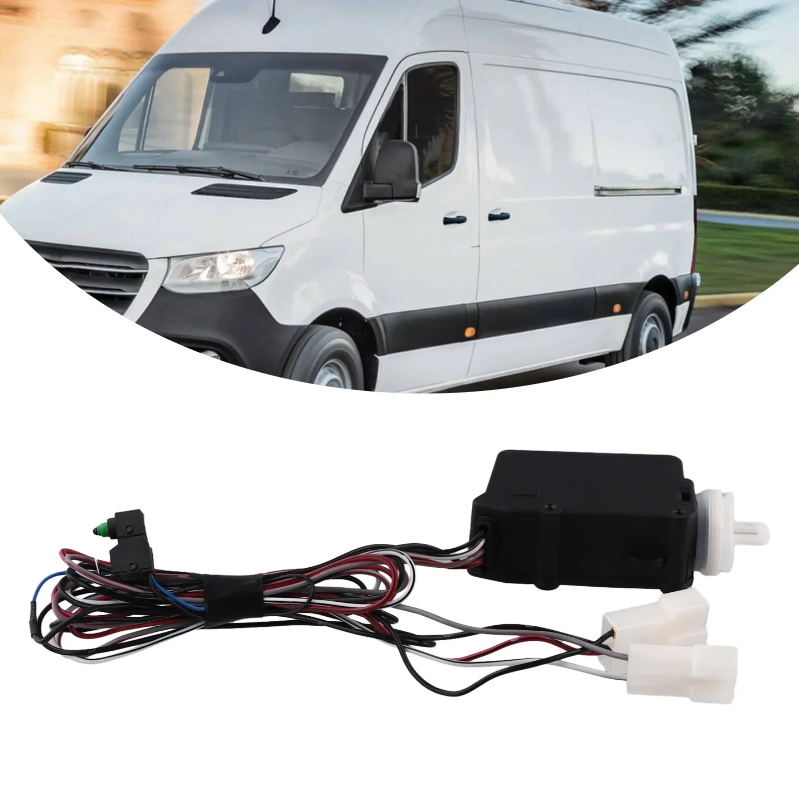 Фото Привод центрального замка двери для Mercedes Sprinter 96-06, Vito W638, LT 97-06, OE 0018002475, 2D0959775C, черный ABS, замена №4