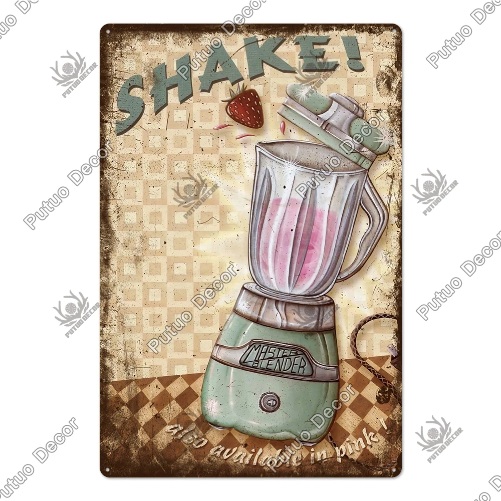 Металлическая табличка Putuo Decor Ретро-хот-дог