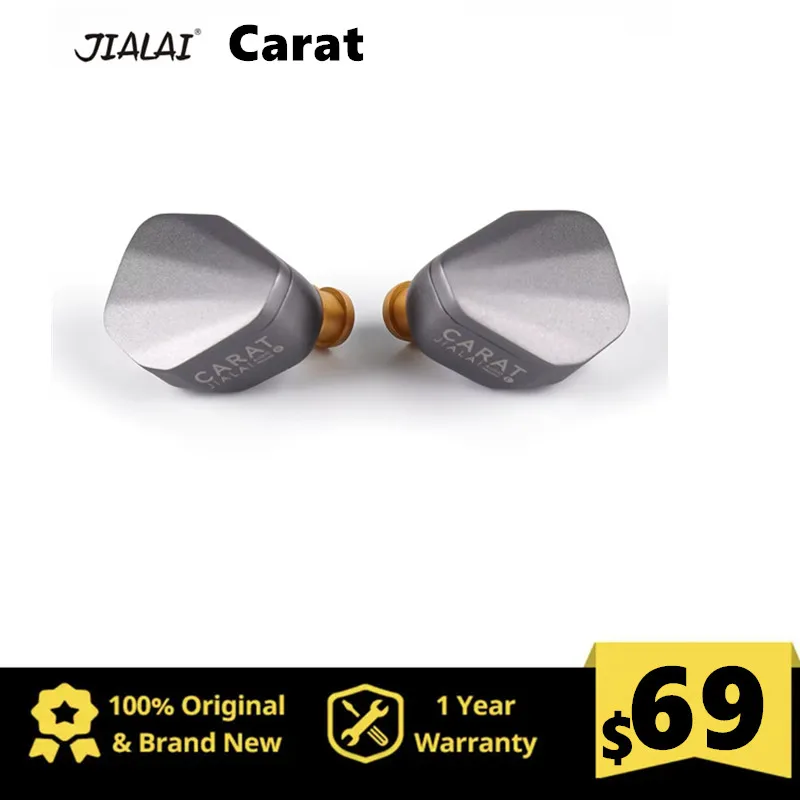 Проводные Hi-Fi наушники JIALAI карат музыкальные 10 мм с титановым покрытием