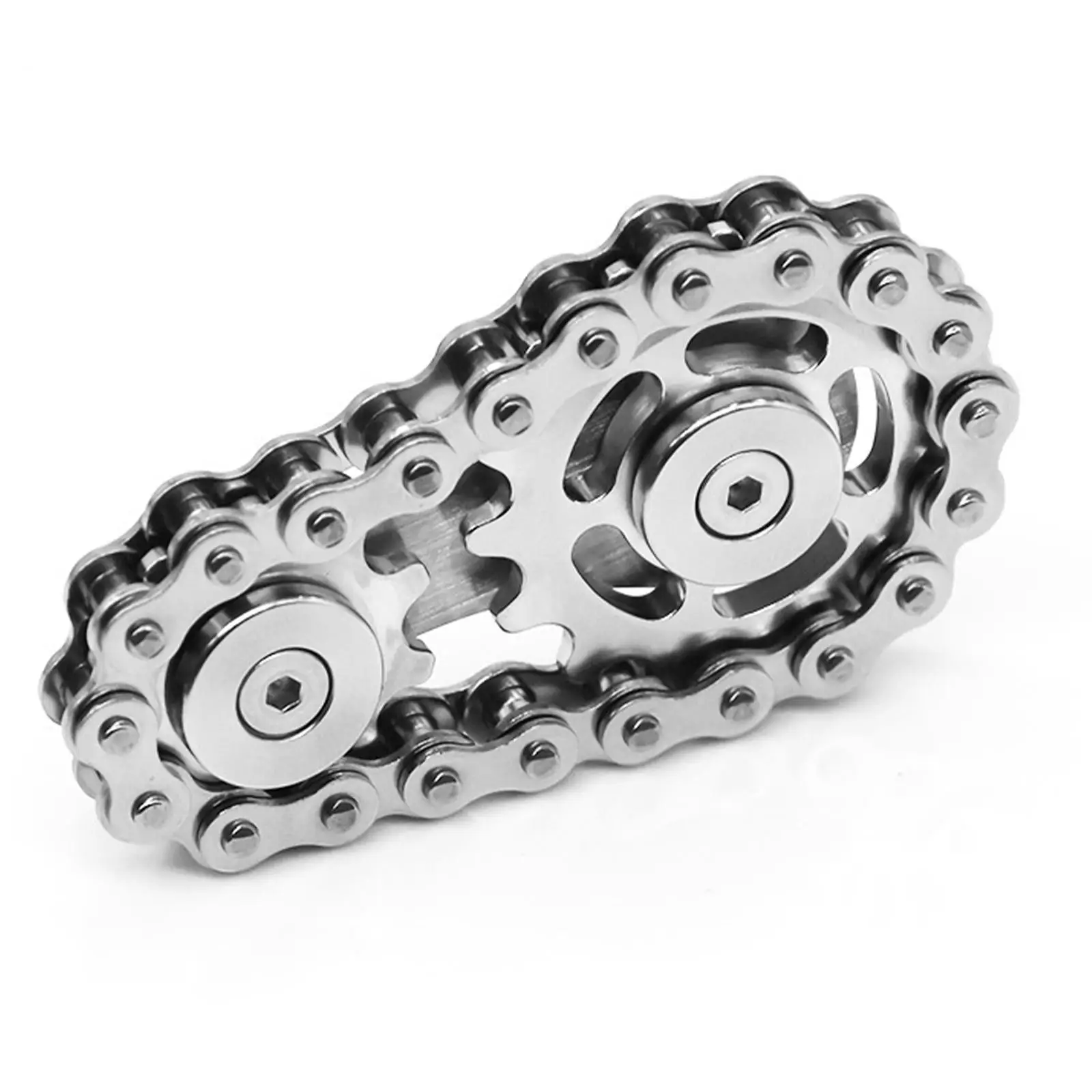 Sprockets Fidget Spinner Gyro Metal Gear Flywheel Chain Spinner Gyro Spinner Bike Chain Fidget Spinner Toy For Kids Adults