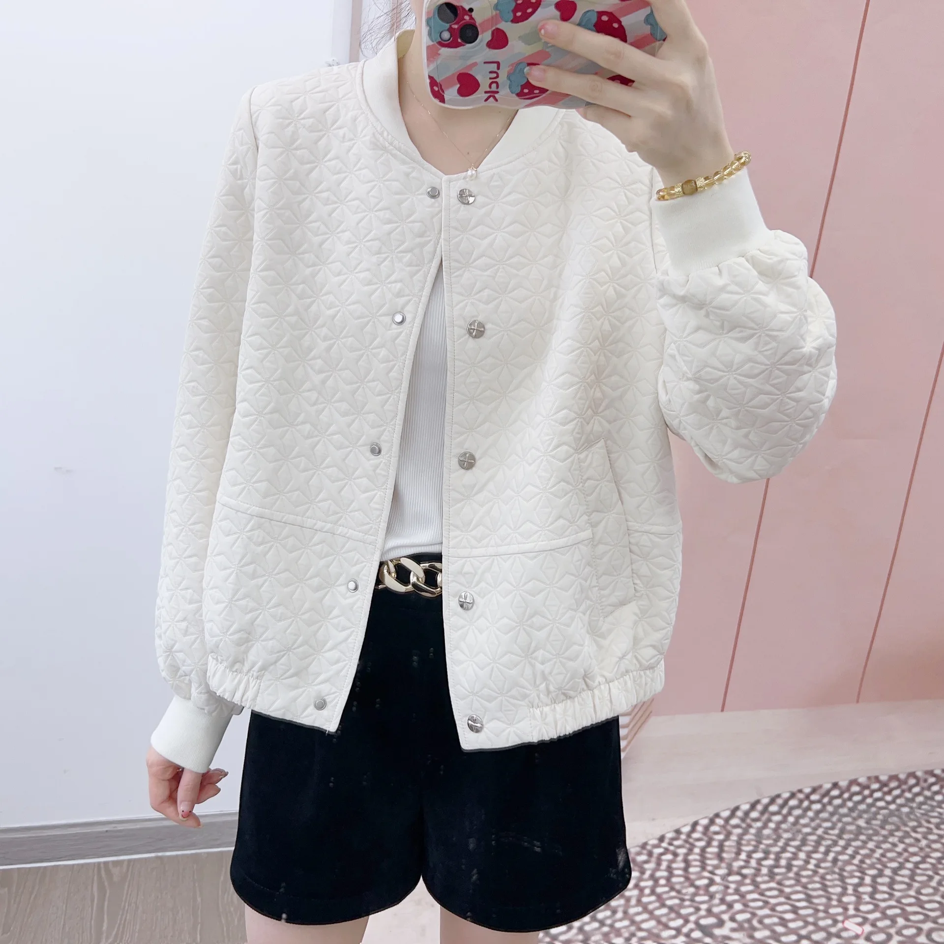 

Новинка весна-осень 2023, модное универсальное повседневное пальто с длинным рукавом и Бейсбольным воротником