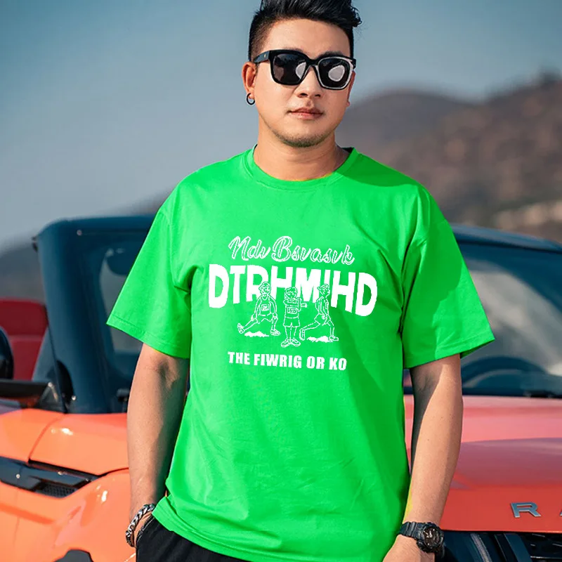 Футболка мужская оверсайз с круглым вырезом коротким рукавом и полурукавом