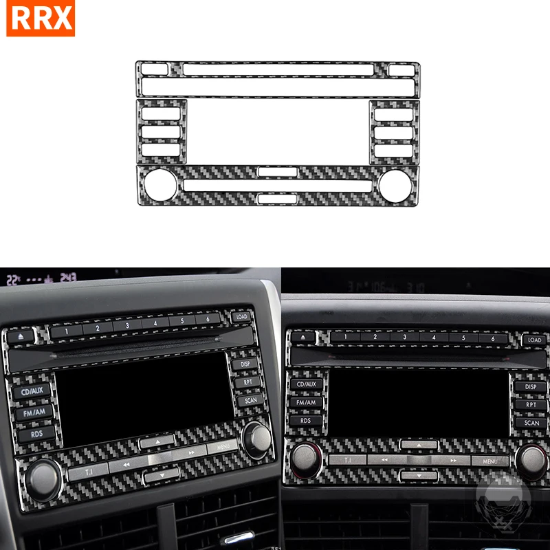 

For Subaru Impreza 2009-2011 Car Central Control CD Panel Cover Trim Real Carbon Fiber Decorative Stickers Interior Accessories