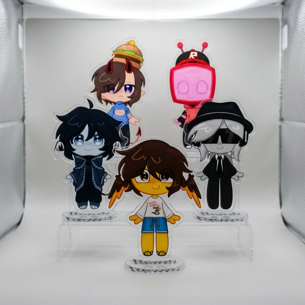 Фото Акриловая фигурка-стенд 0CM Chibi: Горячий персонаж игры Forsaken, Гост 1337, Ноуб Шедлетски, Джон, c00lkidd, Эллиот, брелок для ключей, подарок для геймеров №1