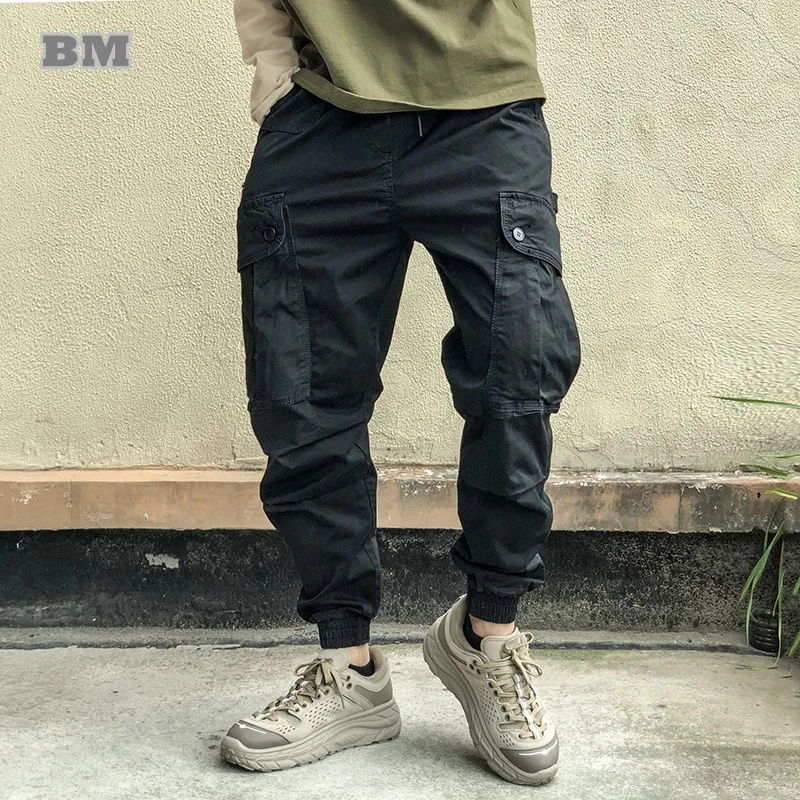 

Spring Autumn Fashion Streetwear Military Tactical Cargo Pants Men Clothing Japanese Harajuku Jogging Pants Black Joggers