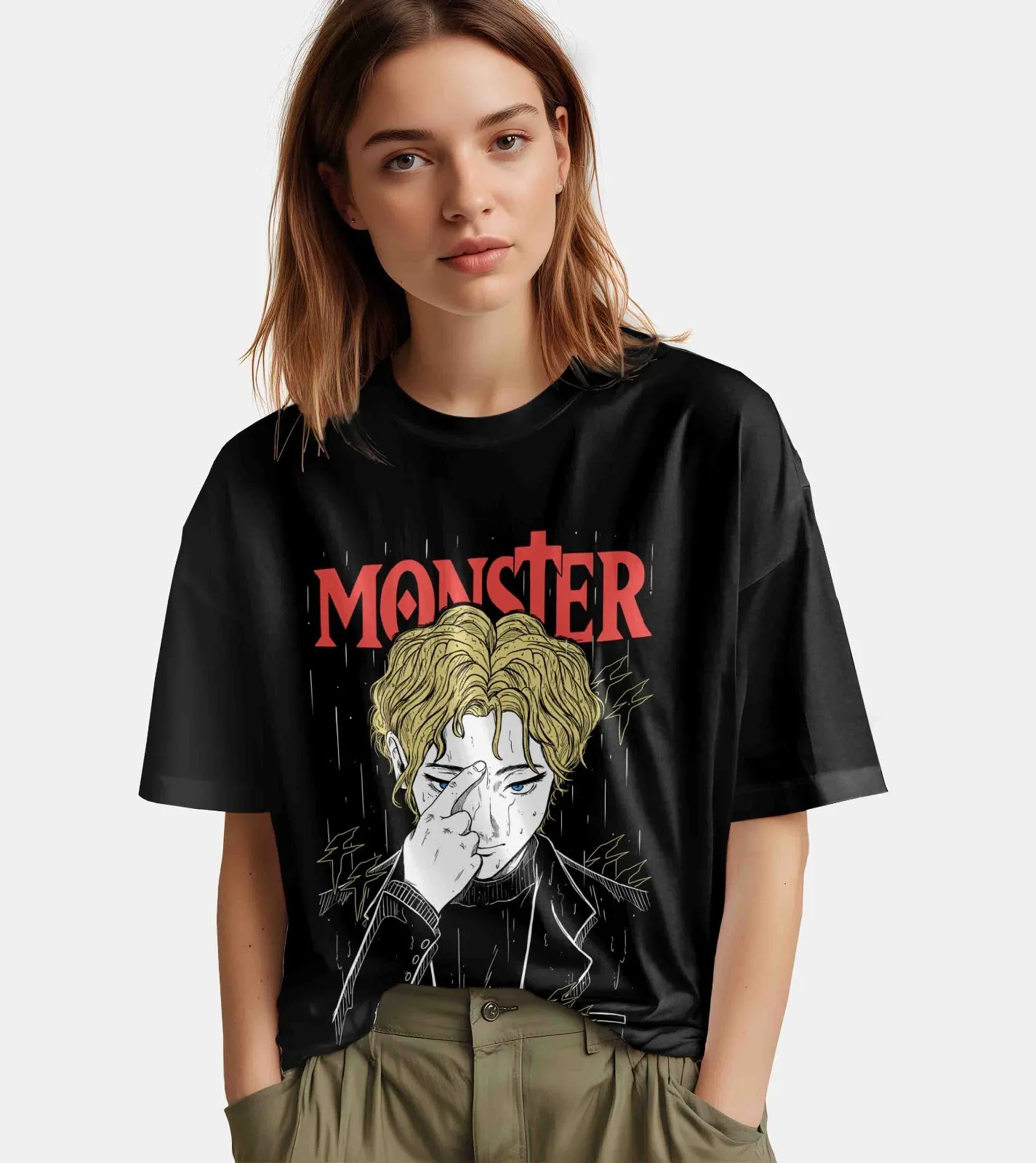 Фото Футболка Monster, футболка Tenma, футболка Johan Liebert, топ Lunge, футболка Dieter Dark в стиле аниме. №4