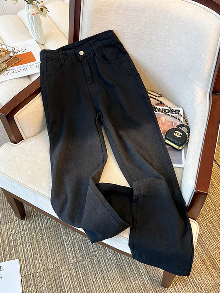 Женские Черные Готические джинсы Y2k в стиле Харадзюку японском 1920-х годов