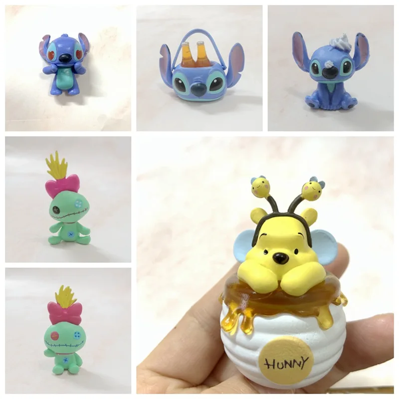 

Disney action figure Stitch Kawaii anime figure Winnie the Pooh model ornaments decor children's toys birthday Christmas gift
