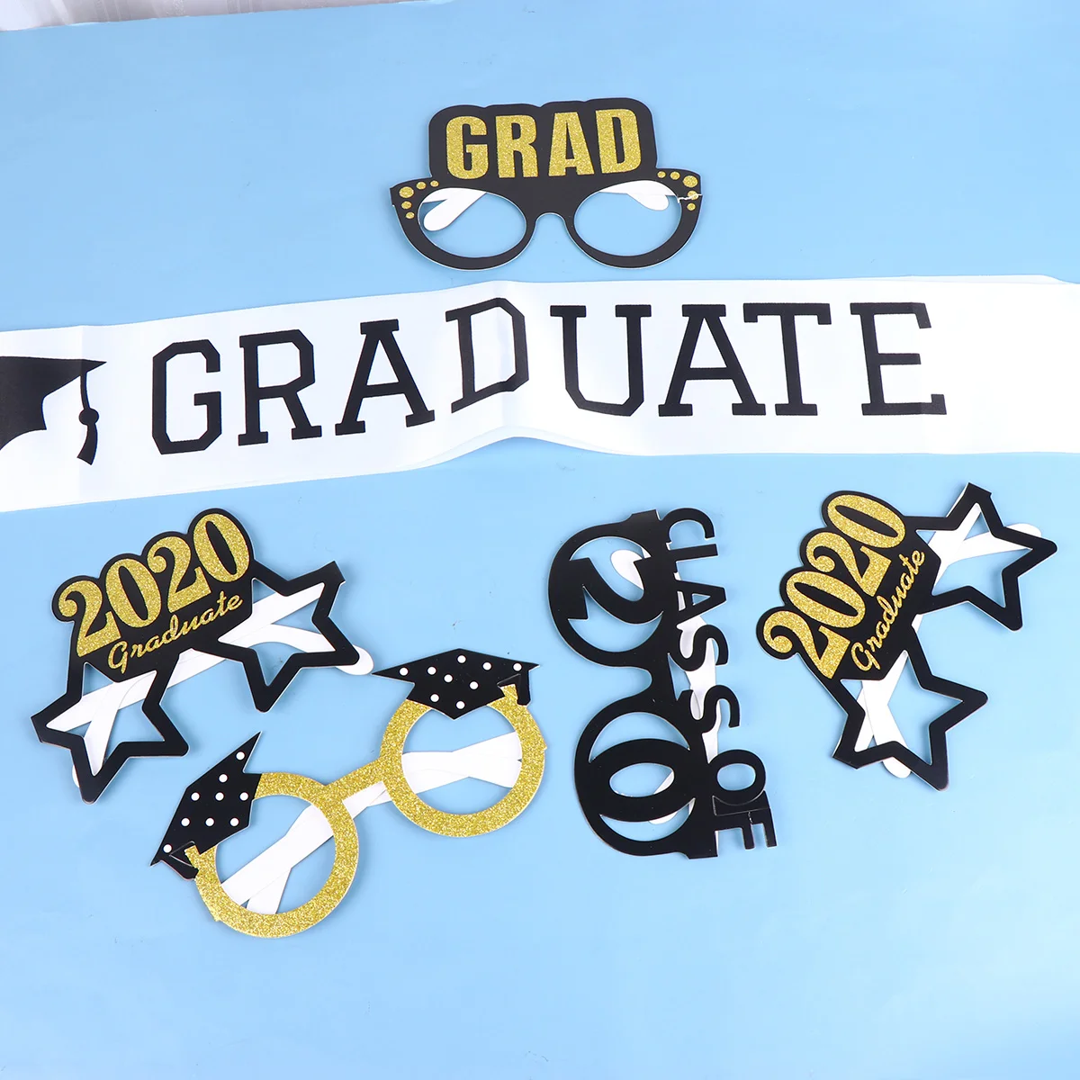 

14 шт. в 1 наборе, серебряный праздничный этикет на выпускной, набор с ремнем и короной, искусственные очки со стразами, товары для вечерние