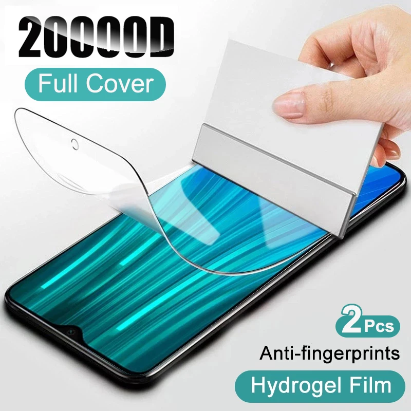 

2Pcs Screen Protector For Xiaomi Redmi Note 9 8 7 6 5 Pro 9A 9C 8A 7A Hydrogel Film For Xiaomi Mi 11 10T Note 10 Pro Poco X3 NFC