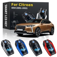 for citroen ds4 2001 2021 hot style car smart remote control key lcd display keychain touch screen smart key auto accessories