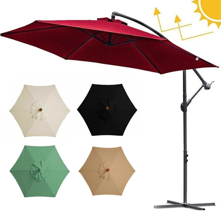 

3 M Garden Cover Parasol Replacement Umbrella Surface Rainproof Sunshade Canopy 8 Arm Garden Shelters Deck Fabric