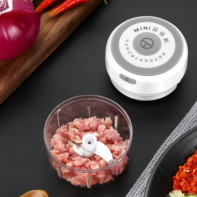 Электрическая пищевая мешалка кухонный измельчитель чеснока мясо давилка пресс