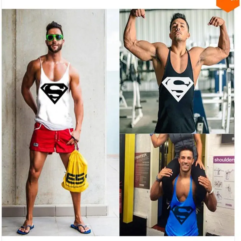 

Gyms Workout Sleeveless Shirt Stringer Tank Top Men Bodybuilding Clothing Fitness Mens Sportwear Vests Muscle Singlets Tops Type