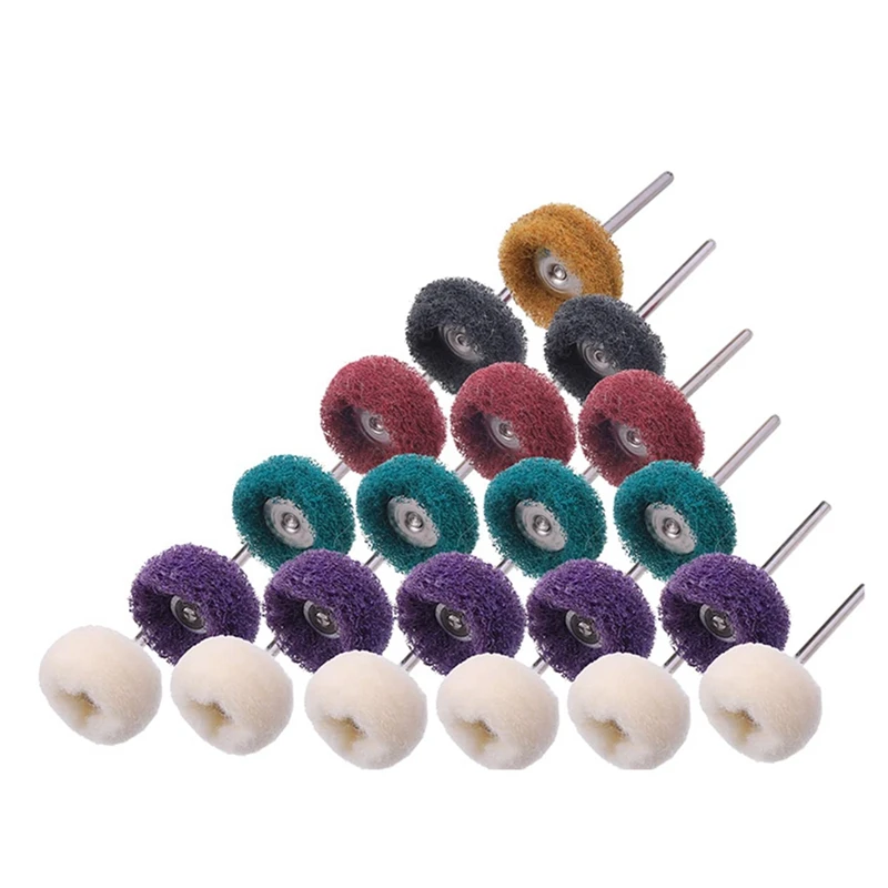 

AT14 60 Pack Abrasive Buffing Wheels,1 Inch Abrasive Wheels Polishing Bits For Rotary Tool-1/8 Inch Shank Brite Wheel