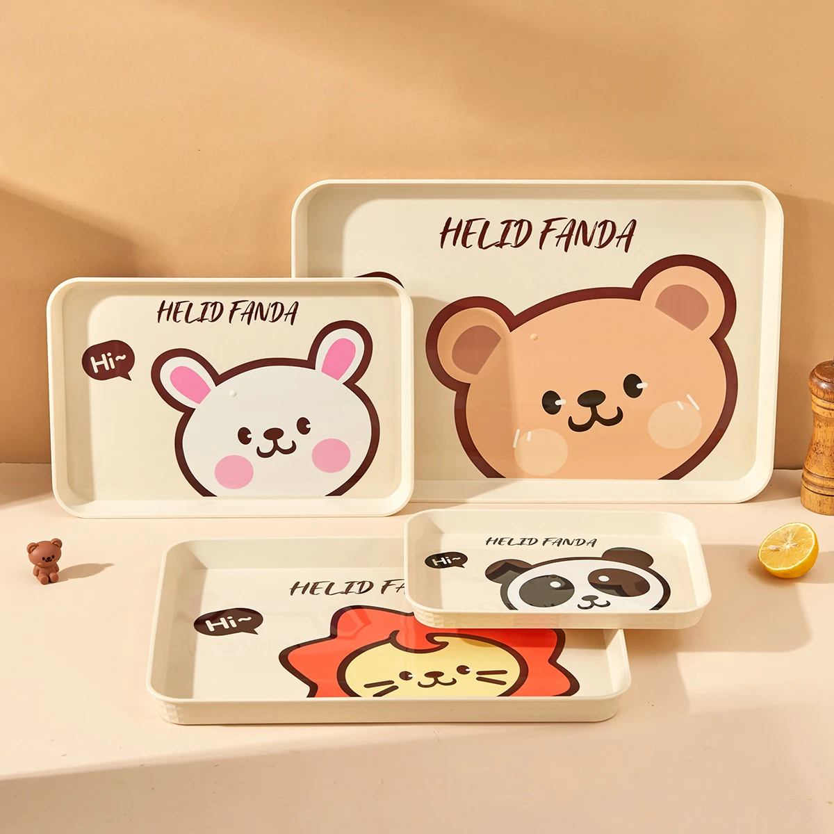 WORTHBUY Прямоугольная Пластиковая Сервировочная Тарелка Термостойкий Поднос Для