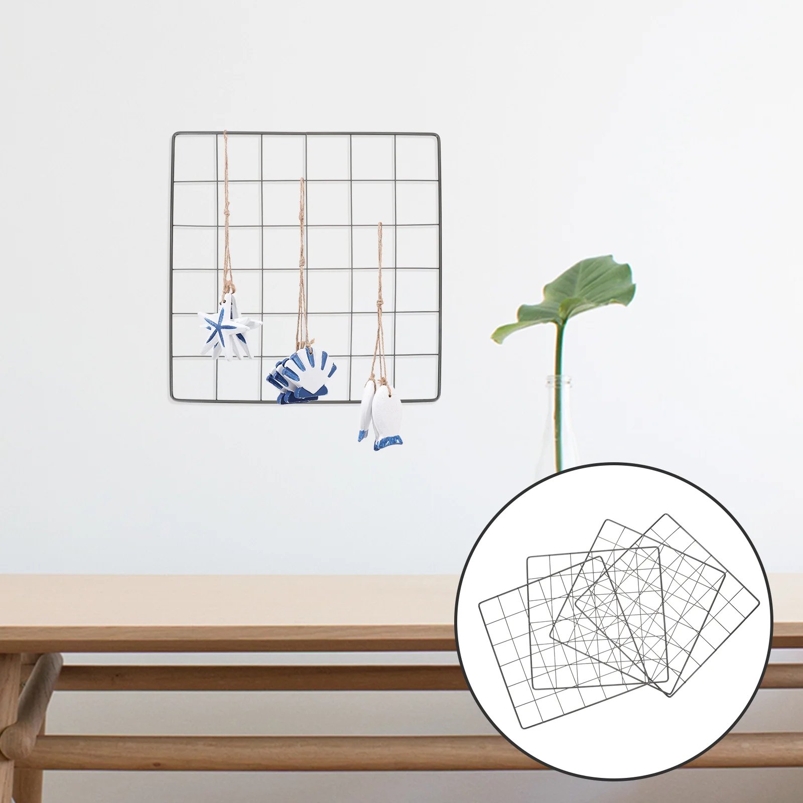 Настенная сетка из кованого железа для хранения растений декор подвесная кулон