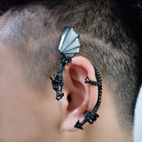 luminous dragon ear clip mens luminous dragon ear hook womens luminous punk accessories dragon ear stud
