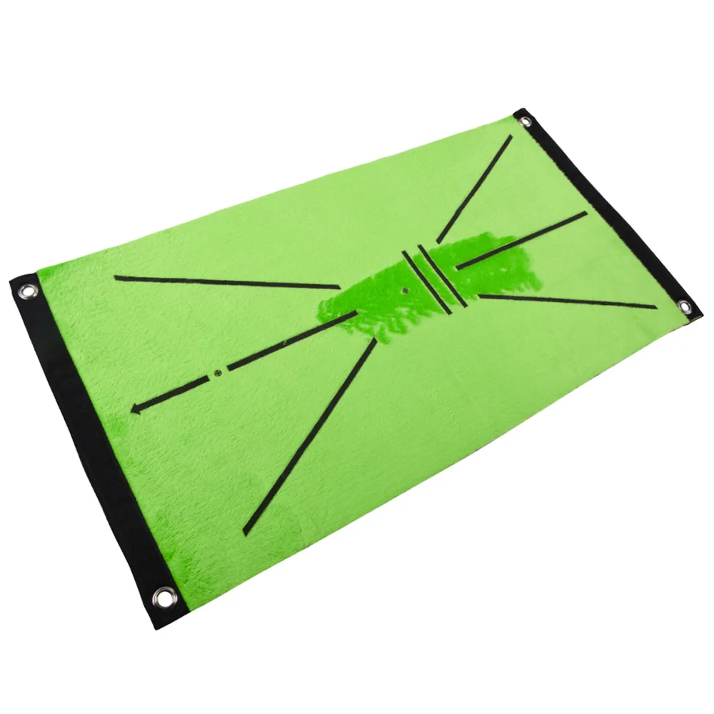 

Golf Swing Mat Hitting Batting Direction Mark Trace Indoor Home 60x30x0.9CM/1CM Golf Swing Training Pad with 3 Pcs Practice Ball
