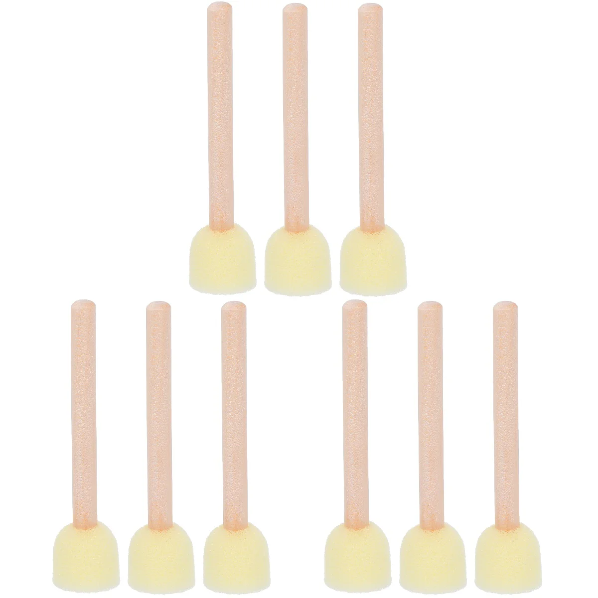 

60 Pcs Round Sponge Brushes Set Paint Sponge Brushes with Wooden Handle