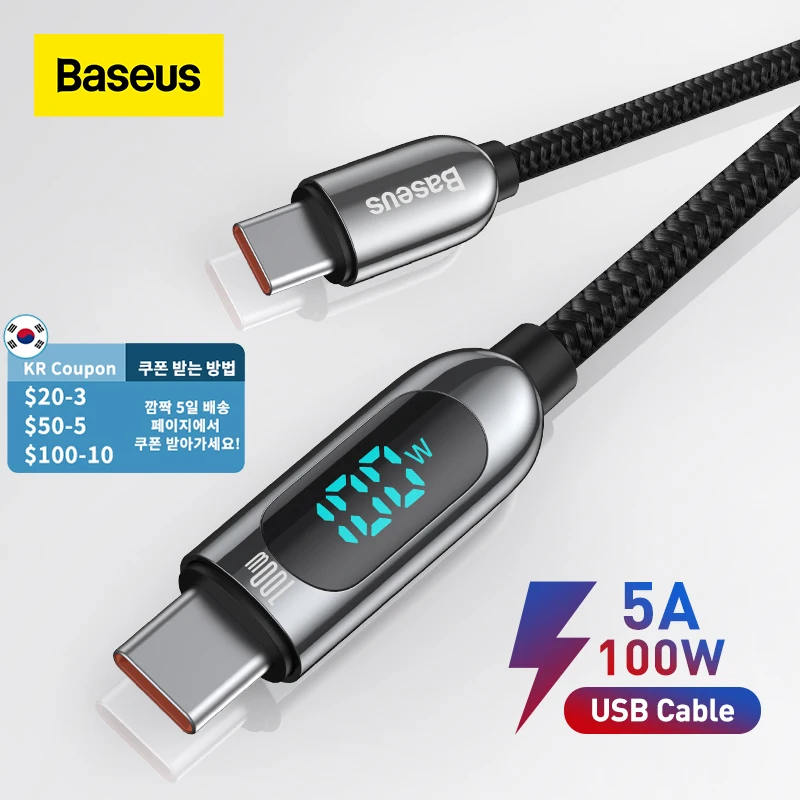 

Кабель Baseus PD 100 Вт/66 Вт, USB C для MacBook 2021, кабель для быстрой зарядки типа C для Xiaomi Samsung, провод для передачи данных, зарядный кабель для телефона