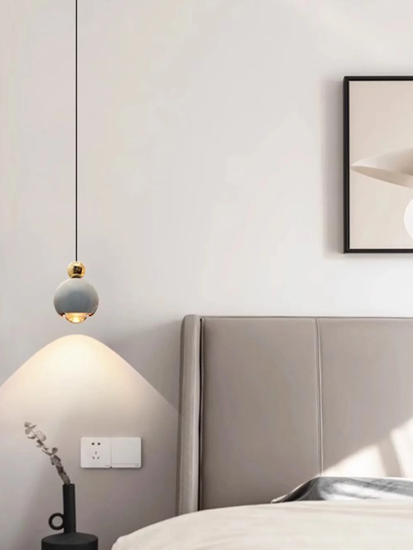 Белый/оранжевый/синий алюминиевый подвесной светильник со стеклянным зеркалом