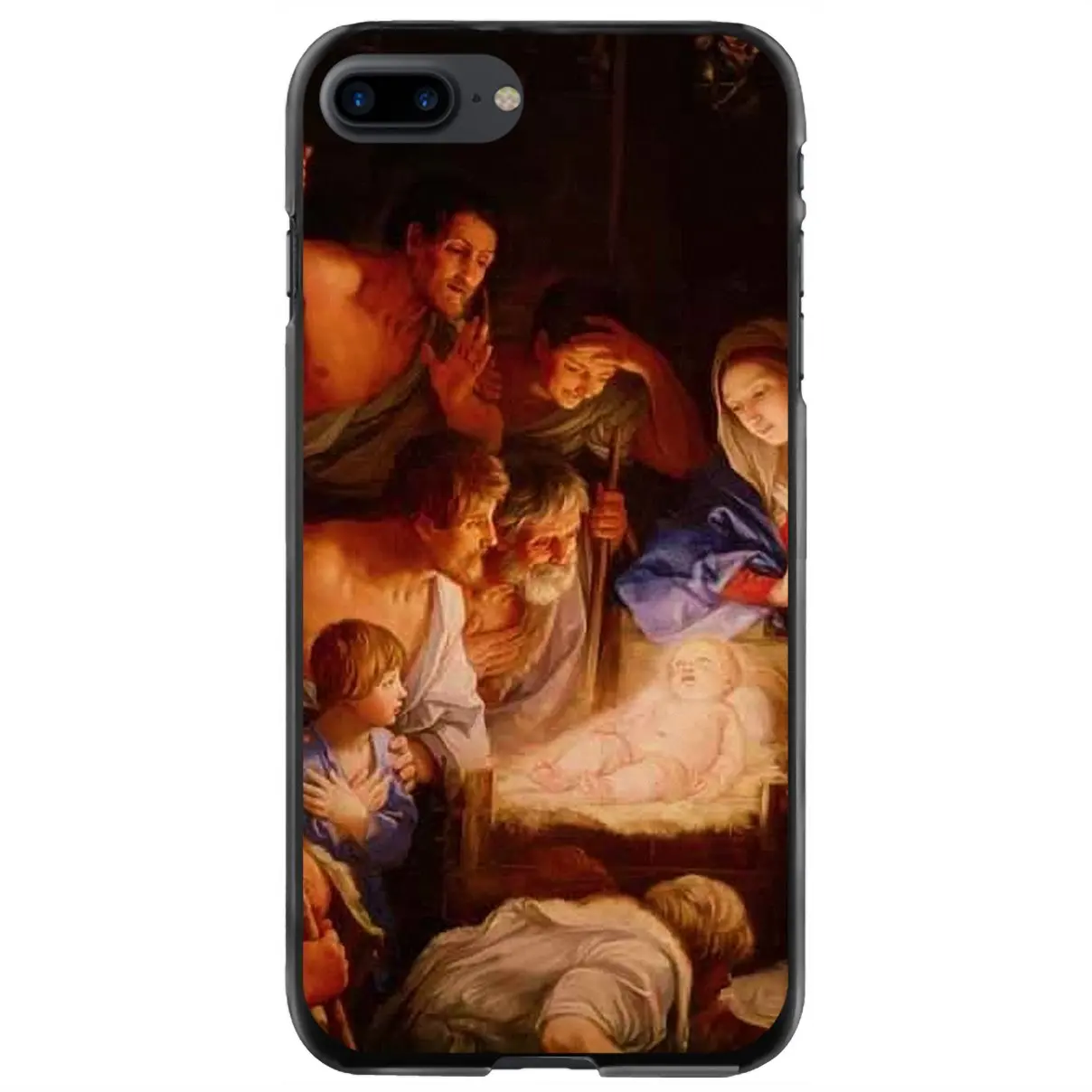 

Для iPhone 11 12 13 14 Pro MAX Mini 5 5S SE 6 6S 7 8 Plus 10 X XR XS Рождественская сцена Искусство Жесткий кожаный чехол для телефона