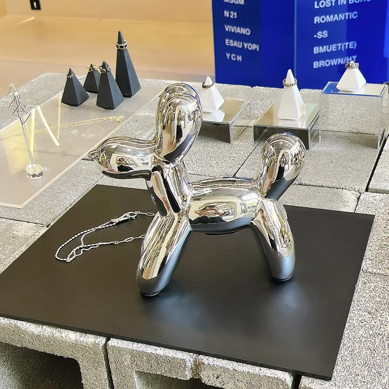 Позолоченная керамическая банка для денег собака-воздушный шар Креативные