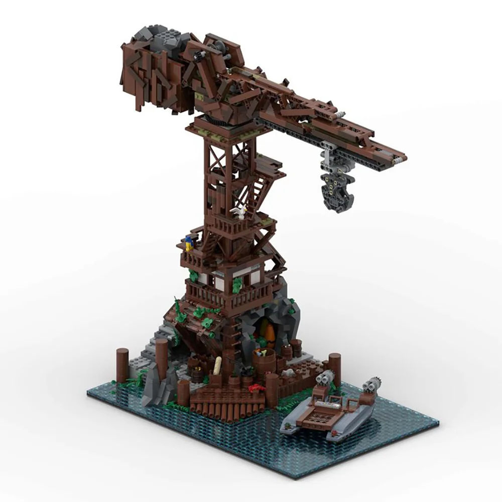 Строительные блоки MOC модульная Магнитная вращающаяся лебедка стрела штатива