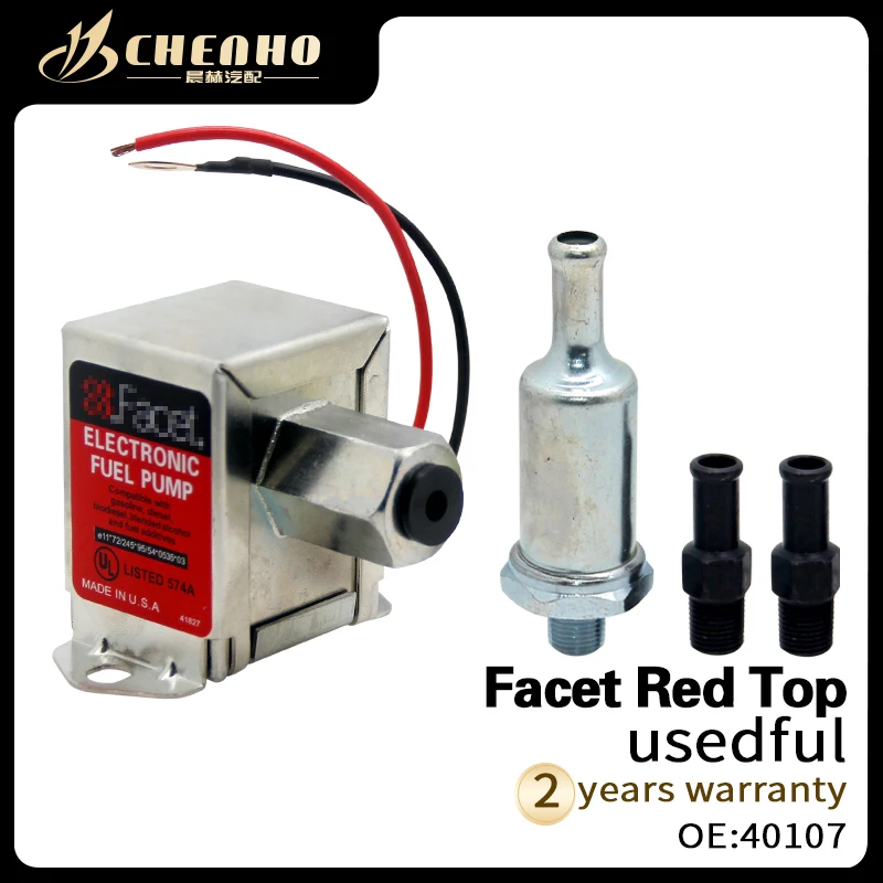 

CHENHO 12V red top square Electric Fuel Pump 40107 40106 P502 12V low pressure fuel pump for carburetor for F-ORD