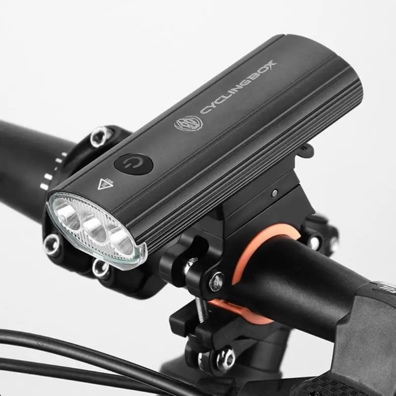 

3LED Bicycle Front Light 3000mAh USB Rechargeable Aluminum Alloy MTB Bike Headlight Cycling Flashlight Head Lamp As Power Bank