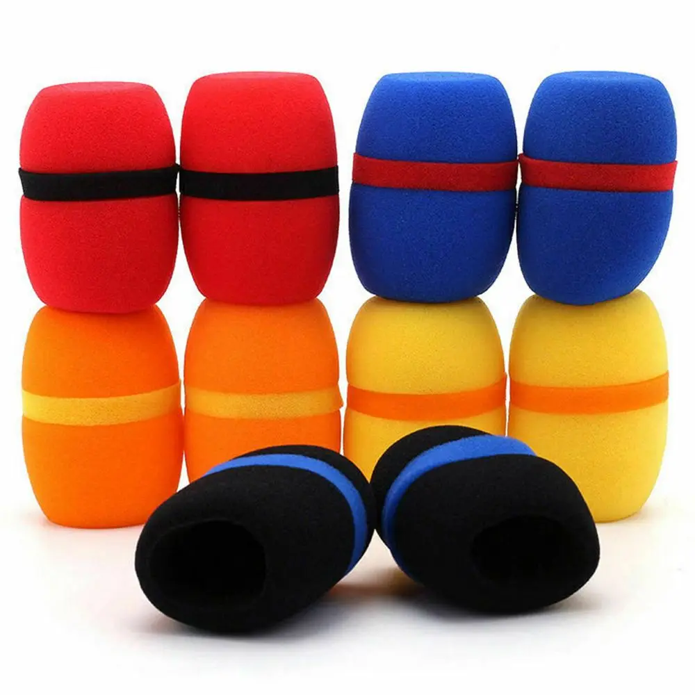 

4PCS Headset Windscreen Thickened KTV Handheld Dust Proof Soft Sponge Microphone Cover Replacement Accessories
