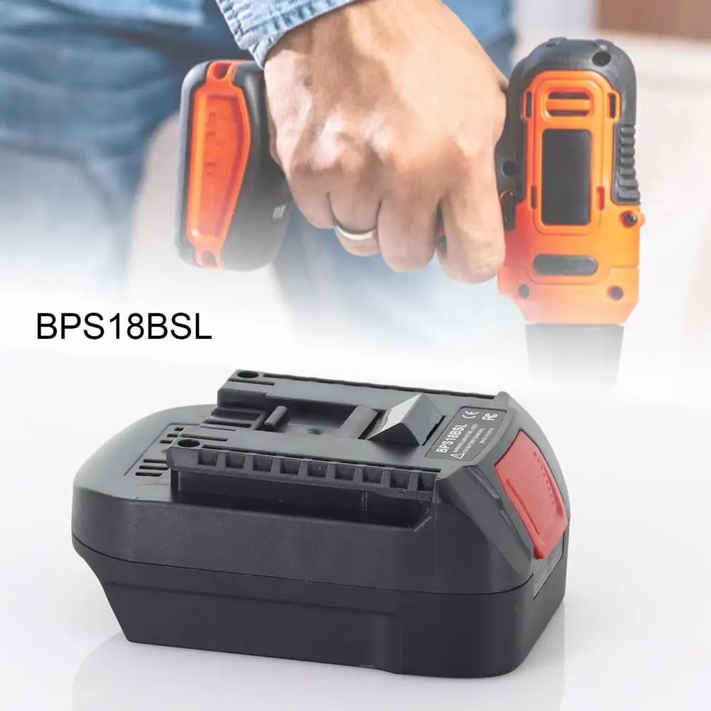 BPS18BSL Battery Converter Compact Work Fireproof ABS 20V to 18V Battery Adapting Connector for Black Decker/Stanley/Porter enlarge
