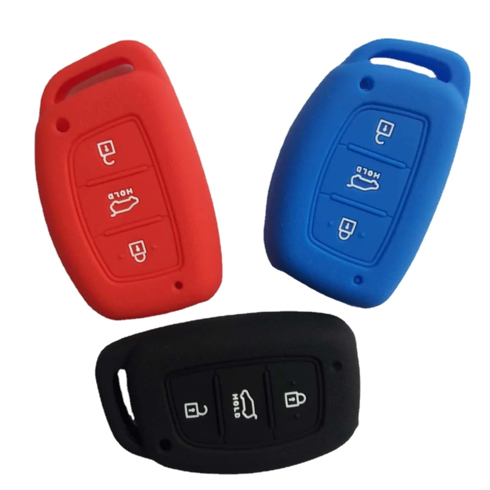 Keyless FOB Entry Remote Shell Silicone Case For Hyundai ix35 Avante Sonata Santa Fe Mistra Tucson Skin Jacket Holder 3 Button | Автомобили