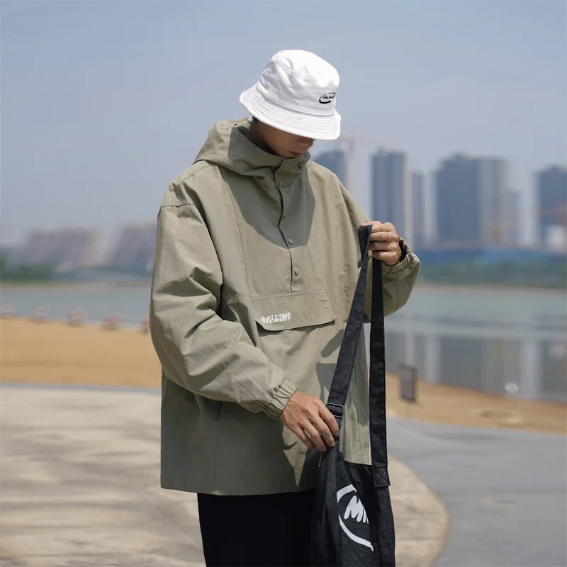 Большой пуловер куртки Подростковая уличная мода японские тренды мужские пальто