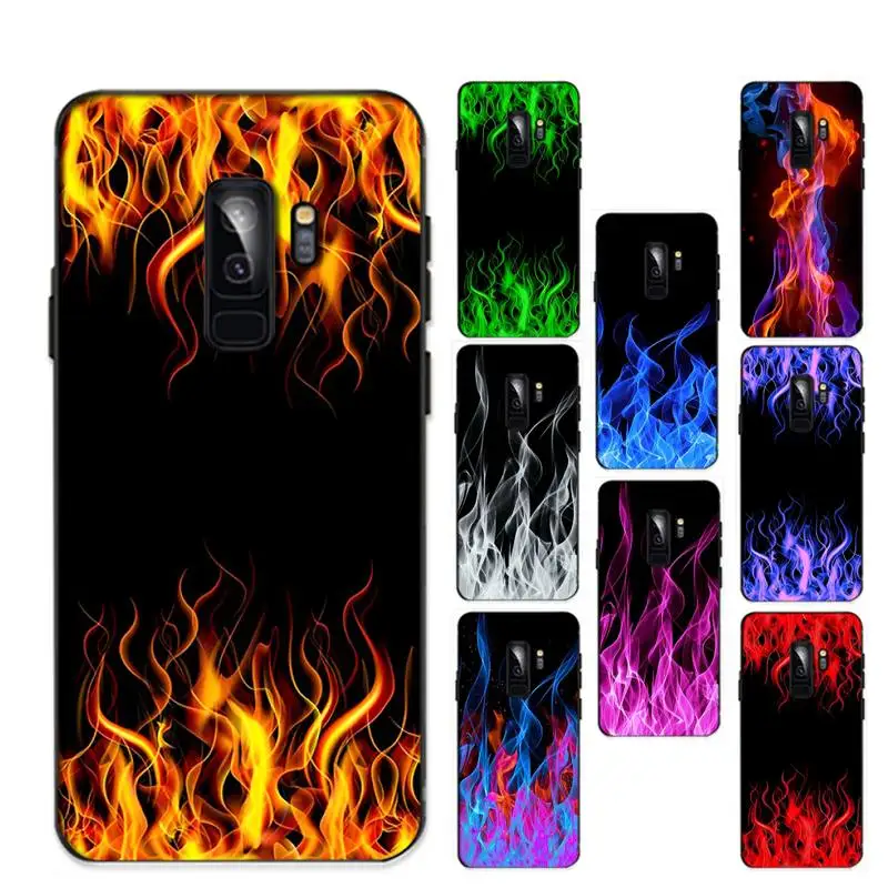 

Ins Fire Flame Phone Case for Redmi 8 9 9A for Samsung J5 J6 Note9 for Huawei NOVA3E Mate20lite cover