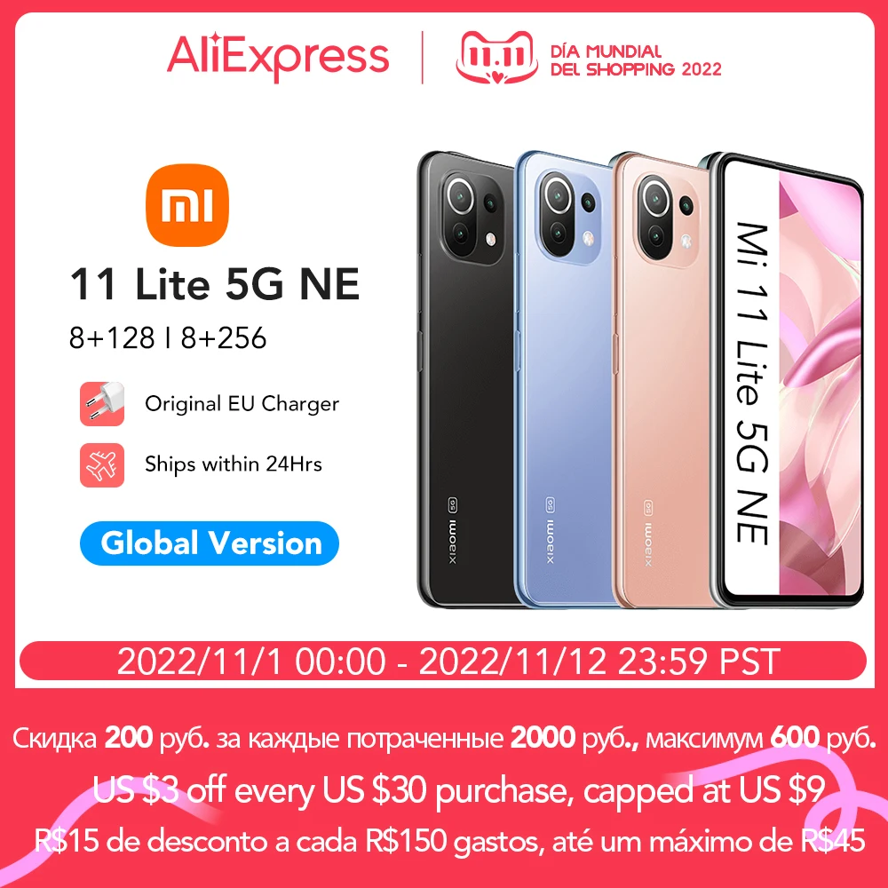 Kup Xiaomi 11 Lite 5G NE Wersja Globalna 8GB 128GB 256GB NFC Telefon Komórkowy I Oryginalny Nowy I Odblokowany I Wielojęzyczny I Sklep Google Play
