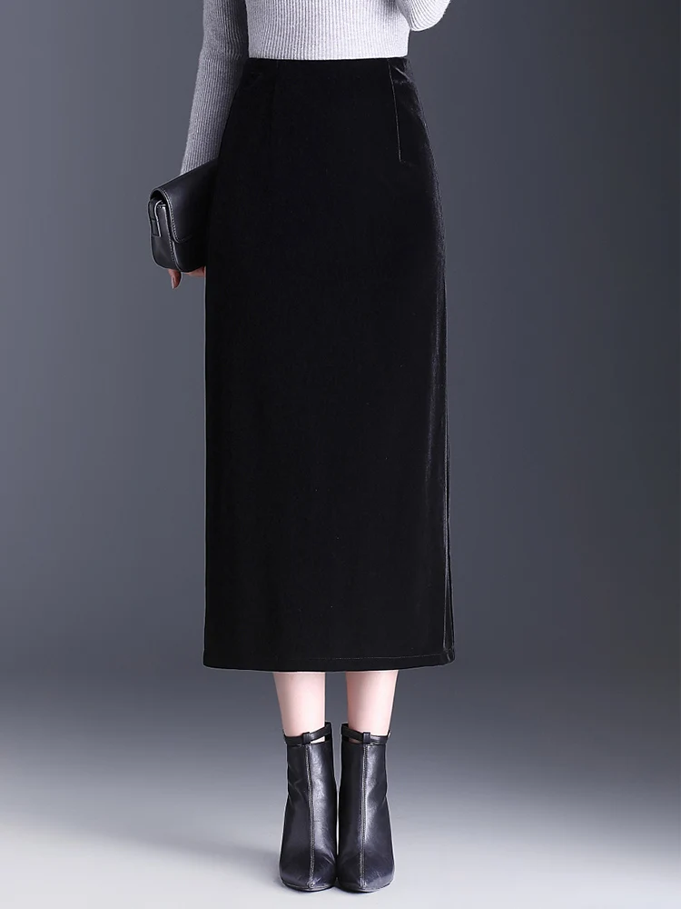 Высококачественная женская офисная юбка-карандаш с высокой талией карьерный