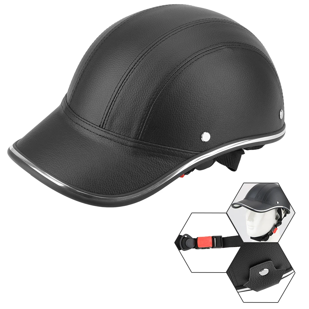 

Half Face Helmet SummerOpen Face Cap Safety Hard Hat For Motorcycle Cafe Racer Chopper Scooter Vintage Baseball Cap Style